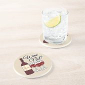 葡萄ではない葡萄酒のグラス·アルコール·レッド·ローズ·ピノ コースター (側面)