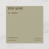 葡萄とレトロなチーズ皿 スクエア名刺 (裏面)