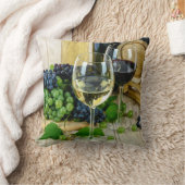 葡萄と葡萄酒の枕 クッション (ブランケット)