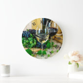 葡萄と葡萄酒 ラージ壁時計 (ホーム)