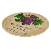 葡萄のヴィンテージ名を持つワインセラパーソナライズされたー カッティングボード (角)