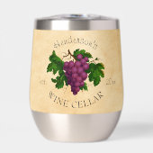 葡萄の名パーソナライズされた前ヴィンテージ付きワインセラー (正面)