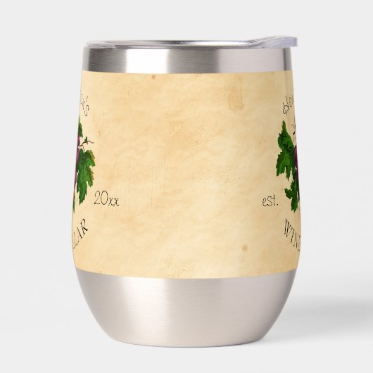 葡萄の名パーソナライズされた前ヴィンテージ付きワインセラー (左面)