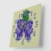 葡萄の房（聖人） スクエア壁時計 (傾斜)