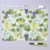 葡萄の手描き夏のフルーツパターン造幣局 薄葉紙 (クラフト)