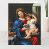 葡萄の折りグリーティングカードヴァージン カード (正面)