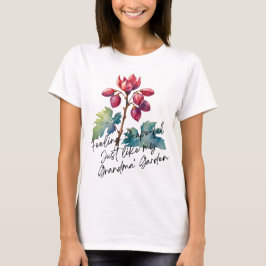 葡萄の気分 おばあちゃんの庭の花の芸術 Tシャツ