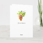 葡萄の水色の束。アート カード (裏面)