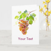 葡萄の水色の束。アート カード (黄色い花)