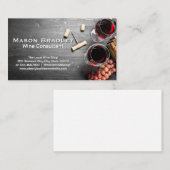 葡萄の箱 | ワイングラスとコルク 名刺 (正面/裏面)