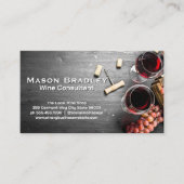 葡萄の箱 | ワイングラスとコルク 名刺 (正面)