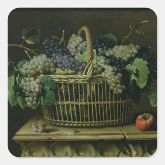 葡萄の籠 スクエアシール (正面)