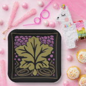 葡萄の葉と葡萄 ペーパープレート (パーティー)