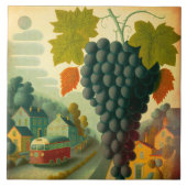 葡萄は村に大切だ タイル (正面)