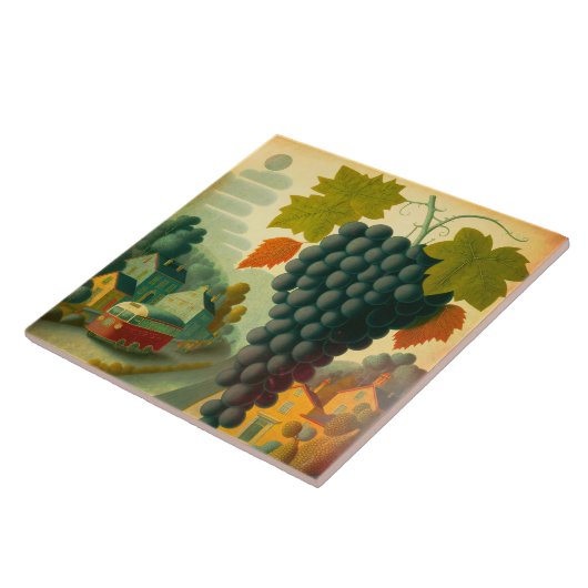 葡萄は村に大切だ タイル (側面)