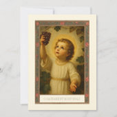 葡萄を手にする最初の聖餐式 招待状 (正面)