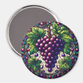 葡萄ステンドグラス マグネット (正面/裏面)