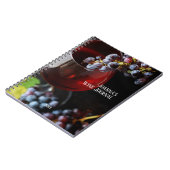 葡萄/ワインジャーナル付きワパーソナライズされたイングラス ノートブック (左側)