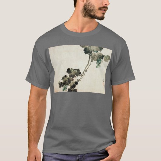 葡萄,北斎ブドウ,北斎 Tシャツ (正面)