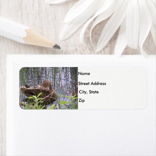 葦の中で鴨する ラベル (インサイチュ)