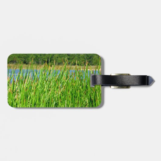葦の池の背景 ラゲッジタグ (裏面横)