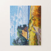 葦わらぶきコッタにつながる風光明媚な砂道 ジグソーパズル (縦)