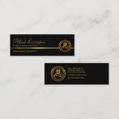 葦植物エクスキサイグランジトブラック金ゴールド線 スキニー名刺 (正面/裏面)