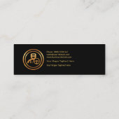 葦植物エクスキサイグランジトブラック金ゴールド線 スキニー名刺 (裏面)