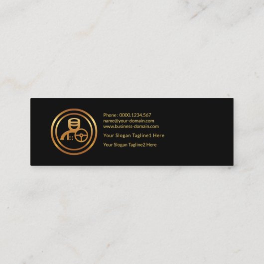 葦植物エクスキサイグランジトブラック金ゴールド線 スキニー名刺 (裏面)