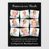 葬エレガント儀記念記念碑9写真コラージュ ウィンドウサイン (シート)