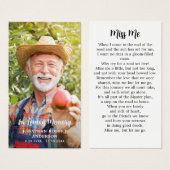 葬モダン式シンプル写真記念祈りの言葉 (正面&裏面)