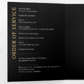 葬モダン葬/追悼/生命お祝い 三つ折りプログラム (内部最初)