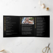 葬モダン葬/追悼/生命お祝い 三つ折りプログラム (内部)