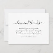 葬儀ありがとうノートカード死別 サンキューカード (正面)