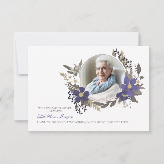 葬儀ありがとうフォトフローラカード サンキューカード (正面)