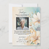 葬儀ありがとう花グリーンベージュ |写真 カード (正面)