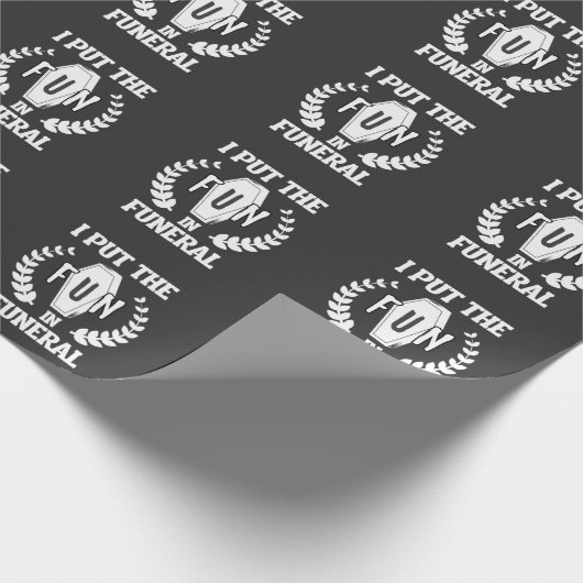 葬儀おもしろい院長ユーモア遺体保管庫 ラッピングペーパー (角)