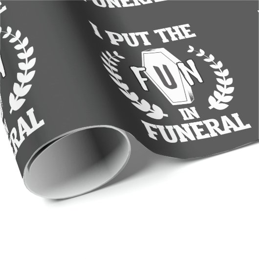 葬儀おもしろい院長ユーモア遺体保管庫 ラッピングペーパー (ロールコーナー)