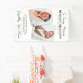 葬儀お祝いの人生2写真記念 横断幕 (インサイチュ)