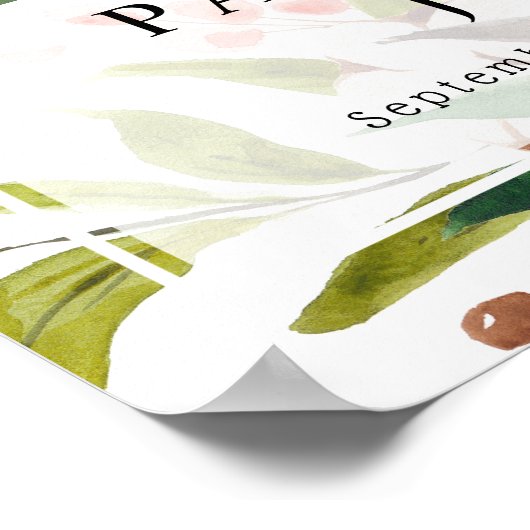 葬儀お祝いの写真ウェルカムサイン ポスター (角)