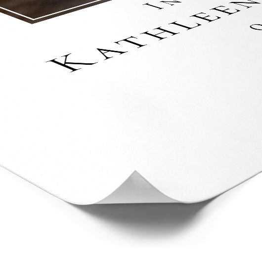 葬儀お祝いの写真ウェルカムサイン ポスター (角)