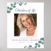 葬儀お祝いの写真ウェルカムサイン ポスター (正面)