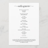 葬儀お祝い・オブ・ライフ・フォト プログラム (裏面)