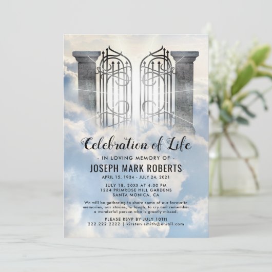 葬儀お祝い |天国 招待状 (スタンド正面)