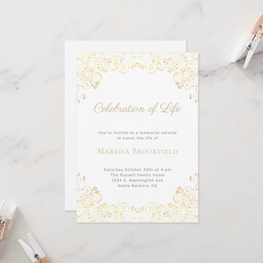 葬儀お祝い 招待状 (正面/裏面インサイチュ)