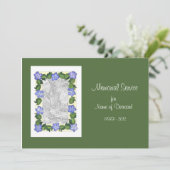 葬儀か告別式の招待状の写真カード 招待状 (スタンド正面)