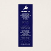 葬儀でハトの白い詩の写真のしおりを見に行かせてくれた (裏面)