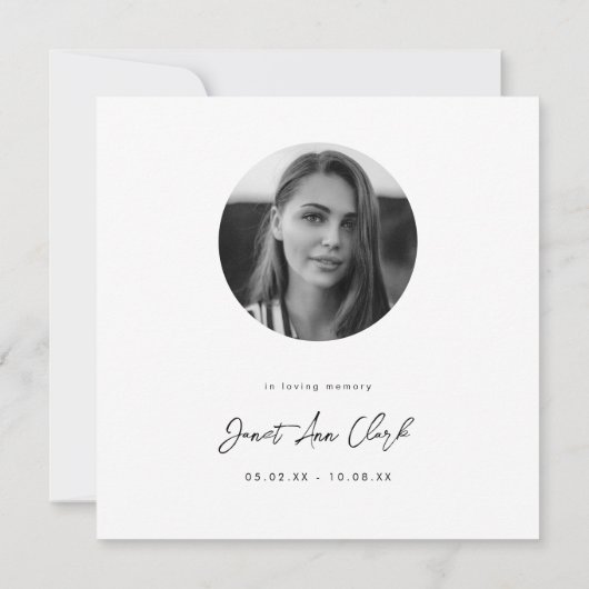 葬儀と悔やみや弔慰サンキューカード (裏面)