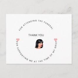 葬儀に出席するためのサンキューカード ポストカード