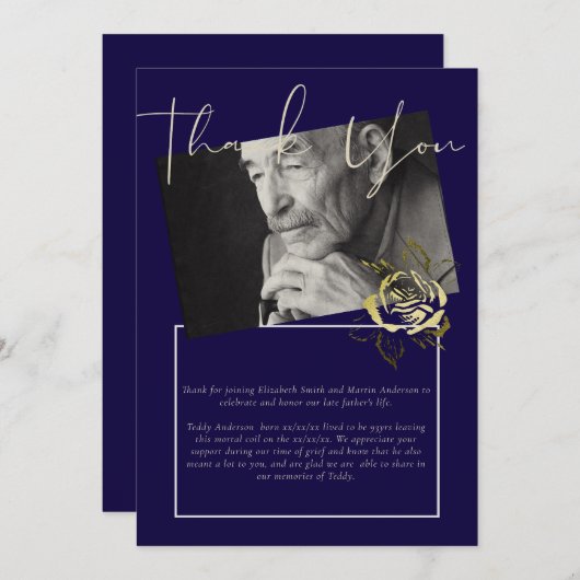 葬儀に参列してくれてありがとう (正面/裏面)